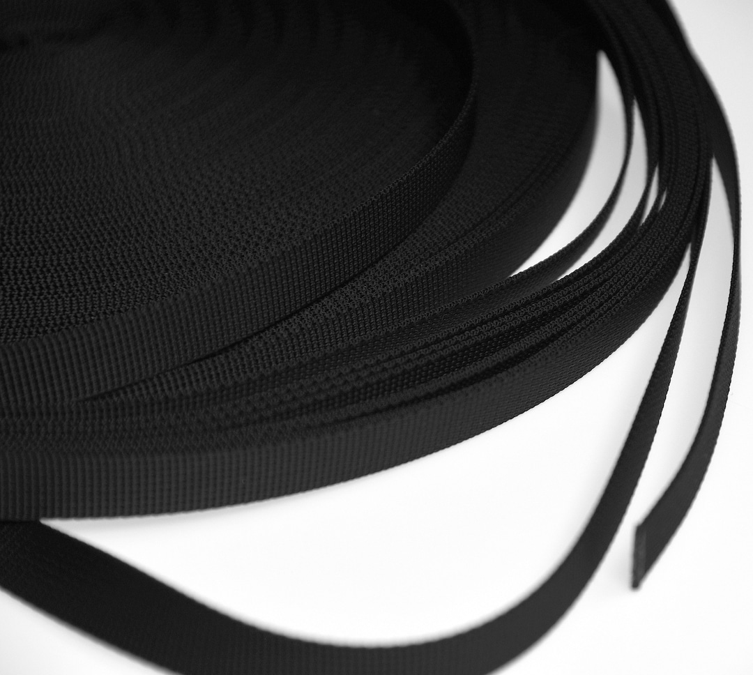 Piatto Nylon Cinghia Cinta 1 Pollici 10 Iarde Nero Per Zaino - Foto 4
