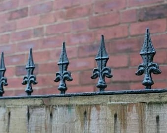 GALVANISED DECORATIVE SECURITY SPIKES WALL TOP SPIKES 1m LONG RAILHEADS 