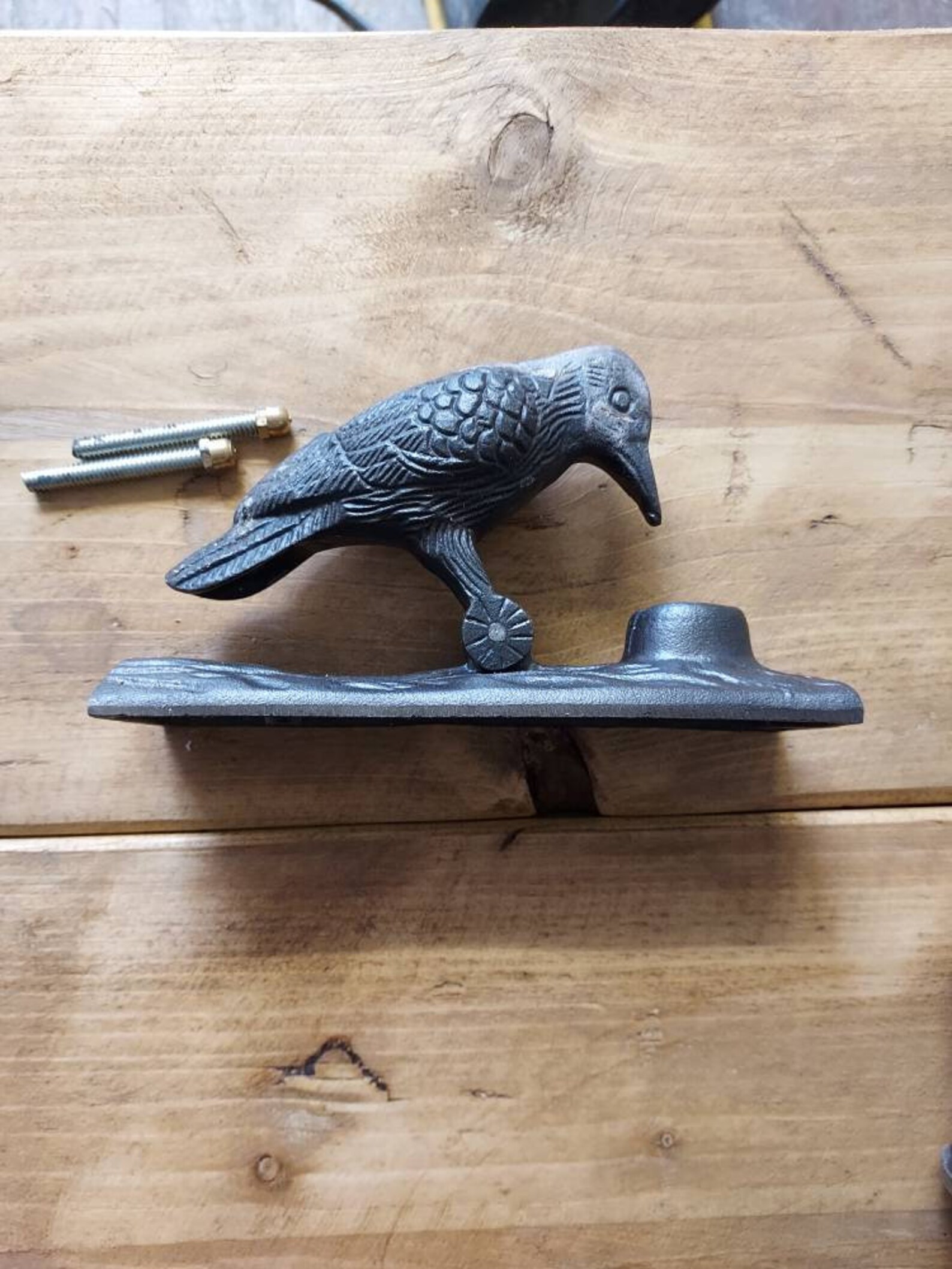 Woodpecker door knocker cast iron door knocker Woodpecker Etsy