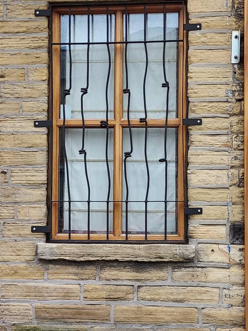 Window grills wrought iron Window grill security grill Etsy