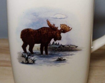 Vintage XL Wildlife Ceramic Stein
