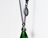 Similarish, Crystal Glass Bead Necklace, Stainless Steel