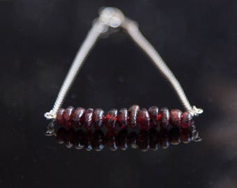 Garnet Bracelet, Raw Garnet Jewelry, Garnet January Birthstone Jewelry, Garnet Birthstone, January Red Gemstone Bracelet, Garnet Jewelry