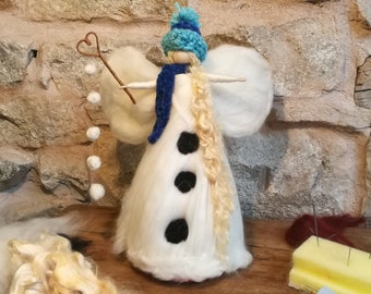 tree topper angel, Avalanche fairy topper Christmas angel topper Christmas tree fairy Christmas tree angel Waldorf fairies, Snow girl topper
