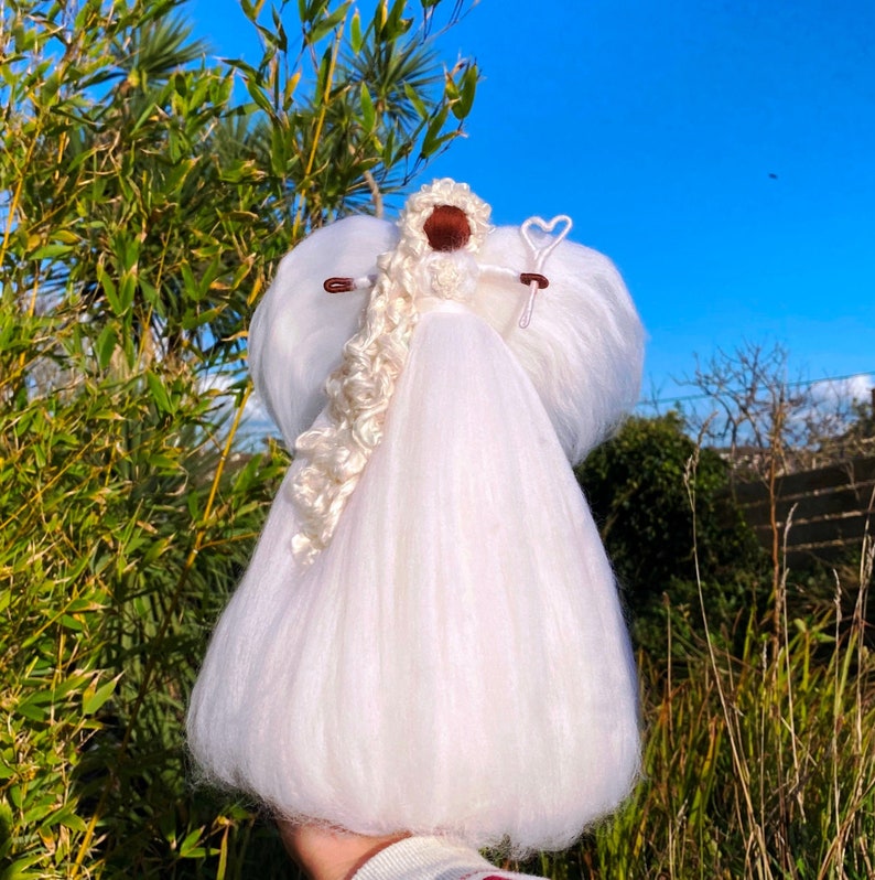 Black tree topper angel Black Christmas angel called Malaika Etsy