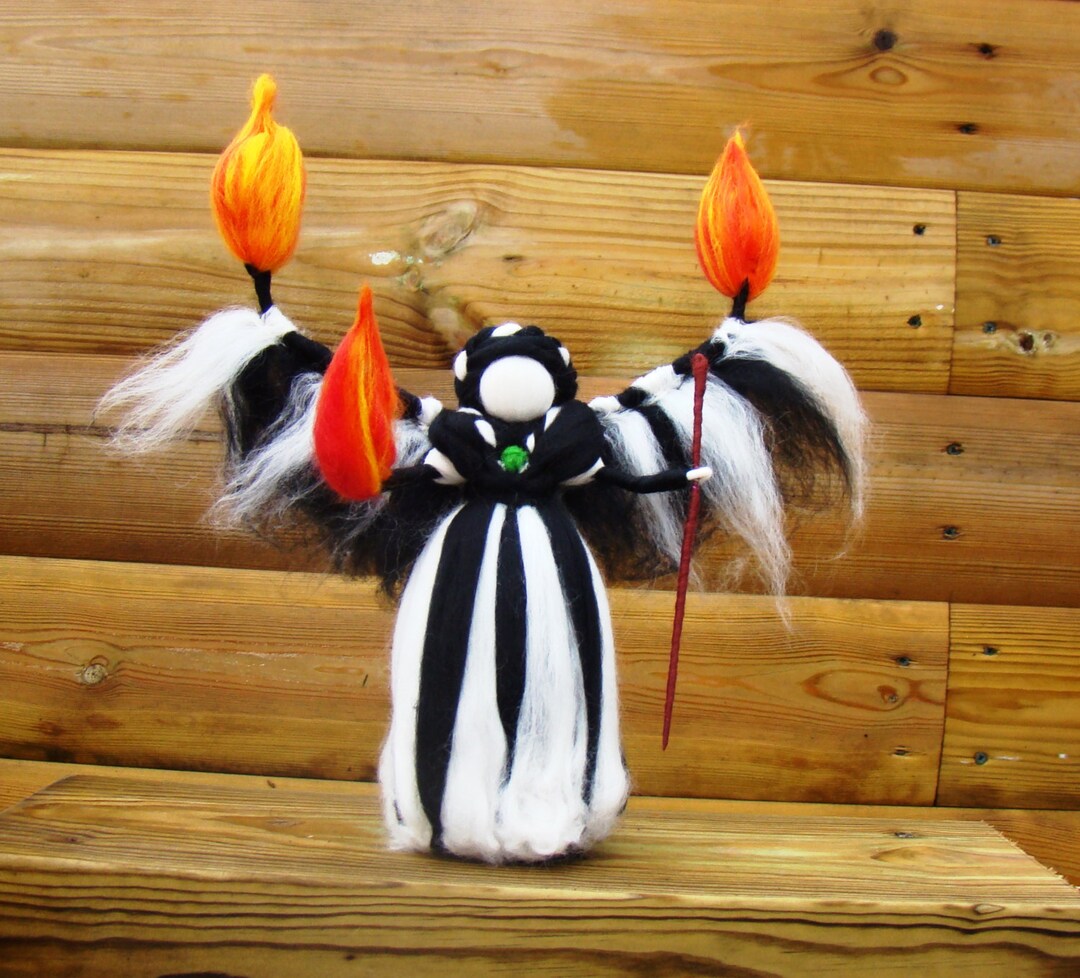 Pagan Tree Topper, Pagan Altar Goddess, Tree Topper Witch, Dark Angel