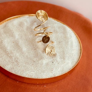 Gold Spiral Wire Ring, silver plated wire ring, simple unique ring, statement ring, unique ring, easy to wear, elegant ring, Minimalist Ring