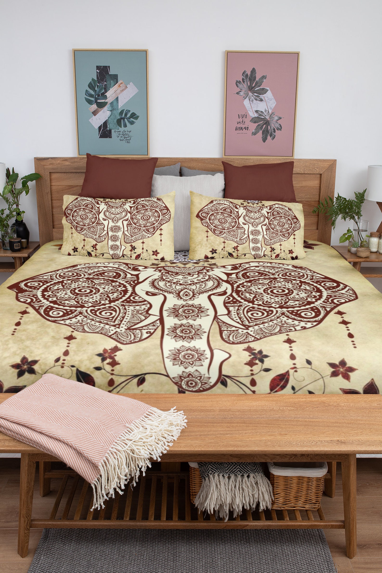 Elephant Bedding Sets Elephant Bedroom Elephant Bedding Etsy