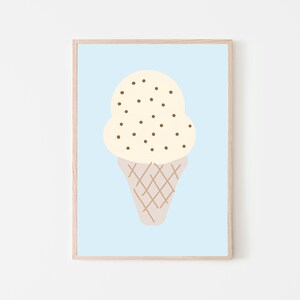 8 x 10 Cookie Dough Ice Cream Print - Neutral Colors Nursery Decor - Baby Wall Art - 8 x 10 Nursery Art - Children&#39;s Wall Art - Ice Cream