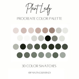 Plant Lady Procreate Color Palette 30 Color Swatches iPad - Etsy