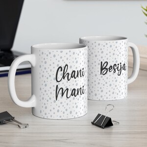 Funny Gujarati Coffee Mug | Chani Mani Besija | Indian Humor | 11 oz Minimalist Mug | Gifts for Gujus