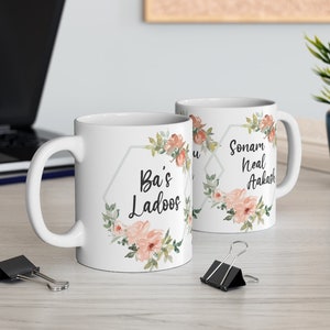 Gujarati Mug for Ba | 11 oz Coffee Mug for Grandma | Grandmother and Grandkids Mug | Personalized Indian Coffee Mug | Family Mugs