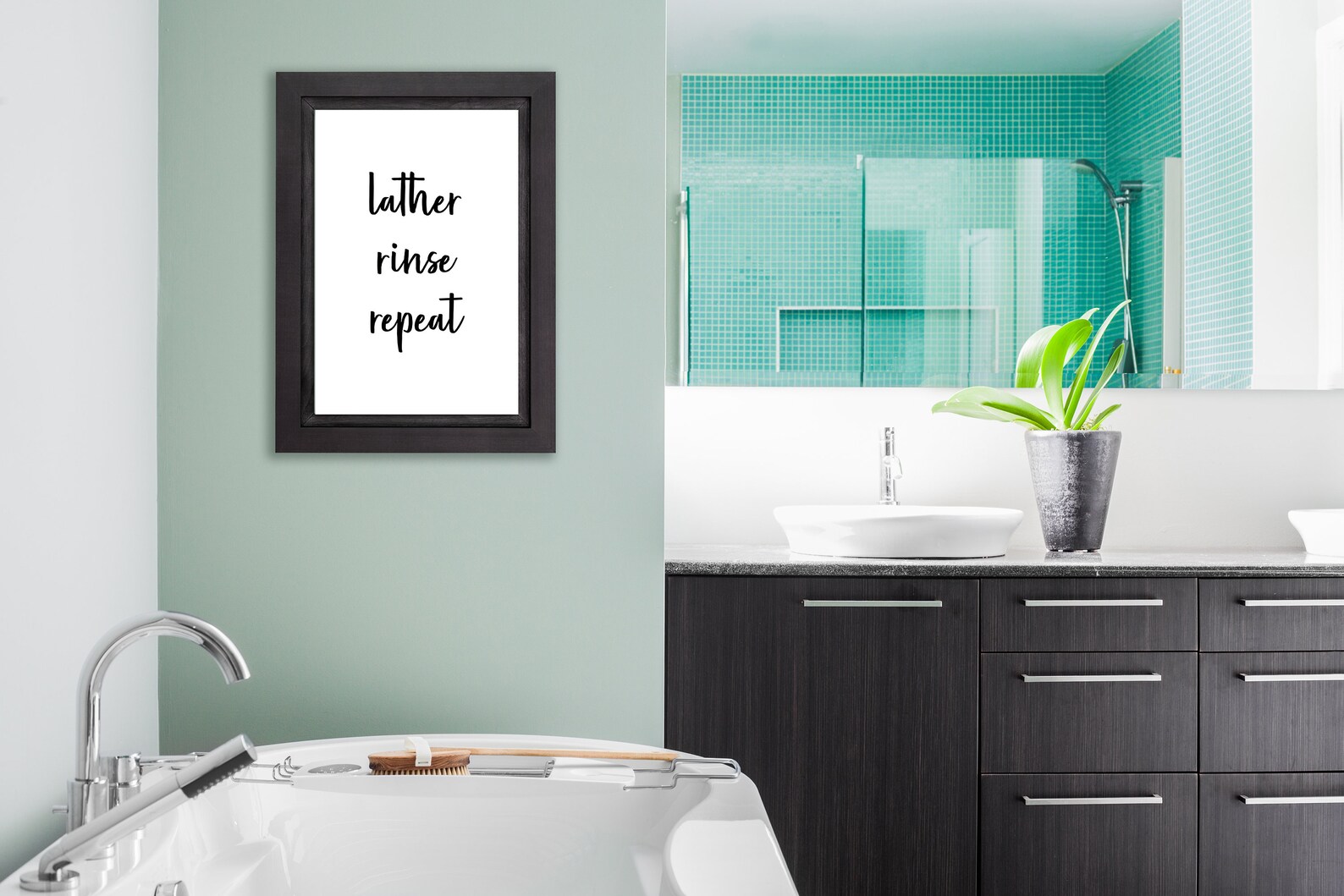 Lather Rinse Repeat Instant Download Printable Art - Etsy