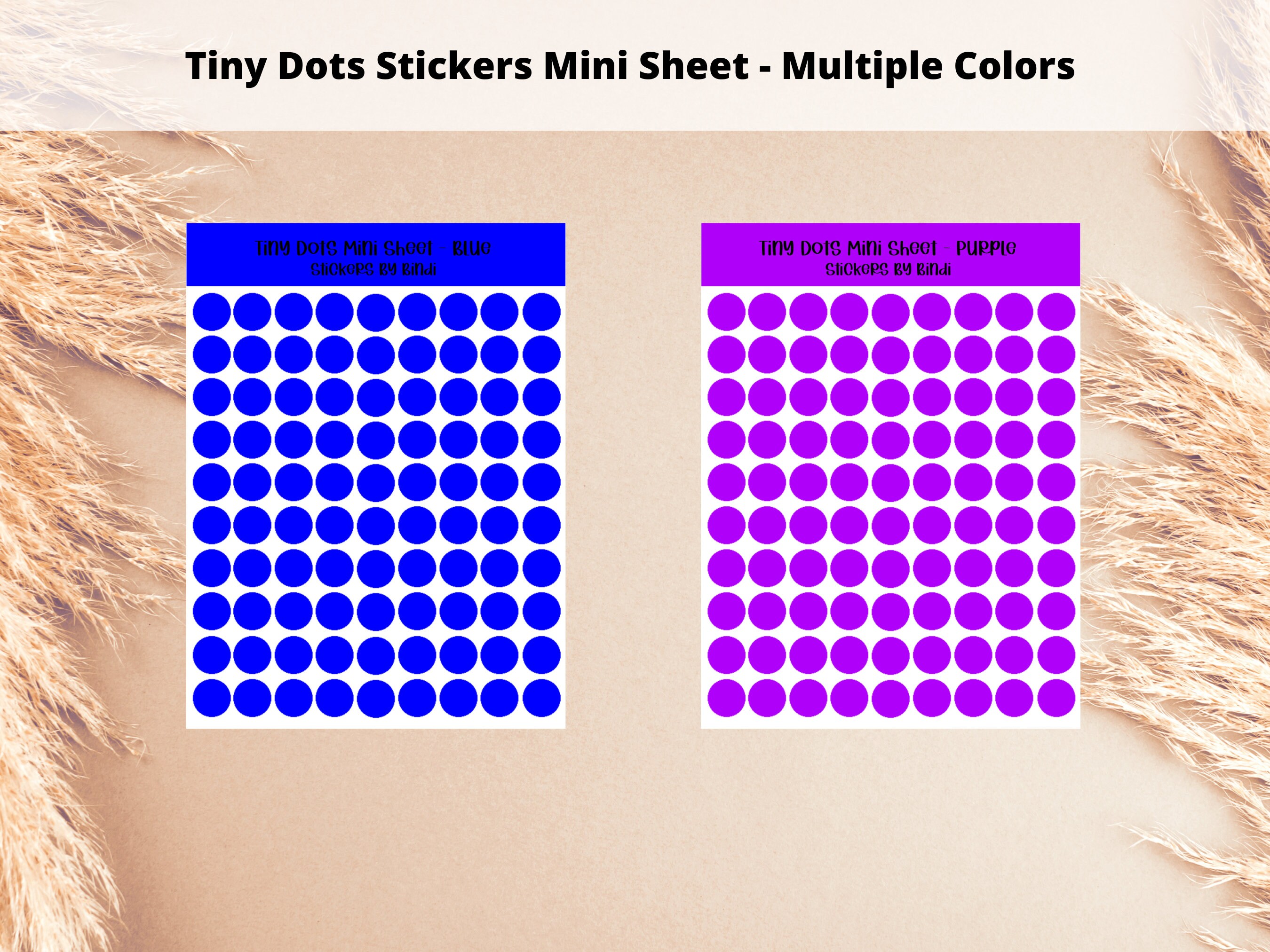Basic Colors Tiny Dot Stickers - Mini Sheet | Bullet Point Planner ...
