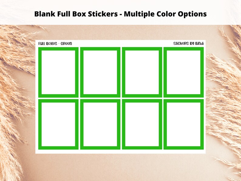 Blank Full Box Stickers for Erin Condren | Rainbow Planner Sticker ...