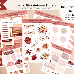 November Monthly Bullet Journal Sticker Kit Autumn Thanksgiving Themed  Stickers for Your Dotted Journal Planner Setup 