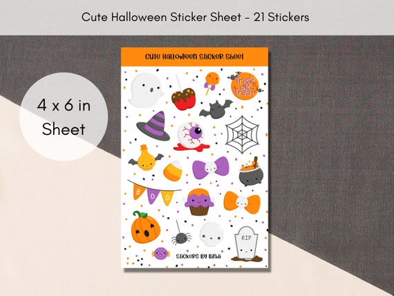 Sticker Sheet October Journal Stickers, Calendar, Planner Stickers