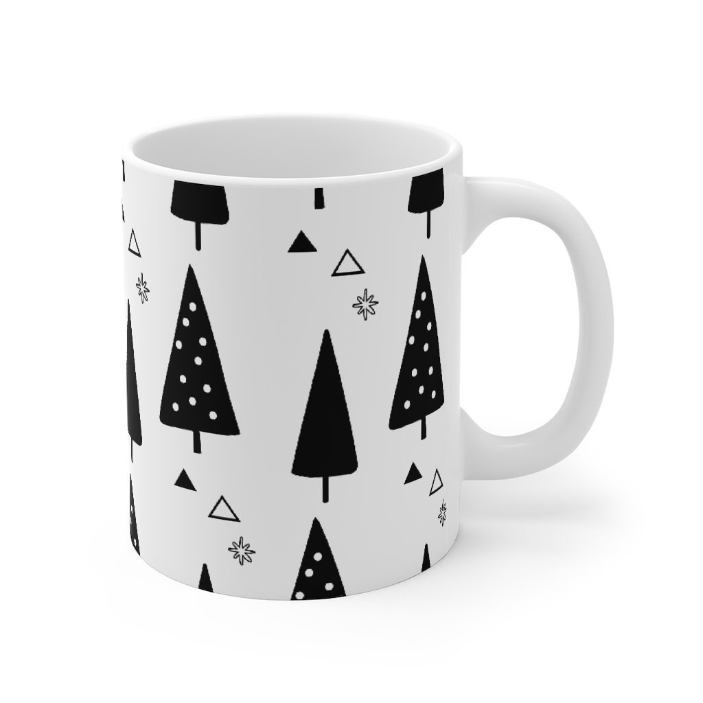 Black and white christmas mugs Clearance