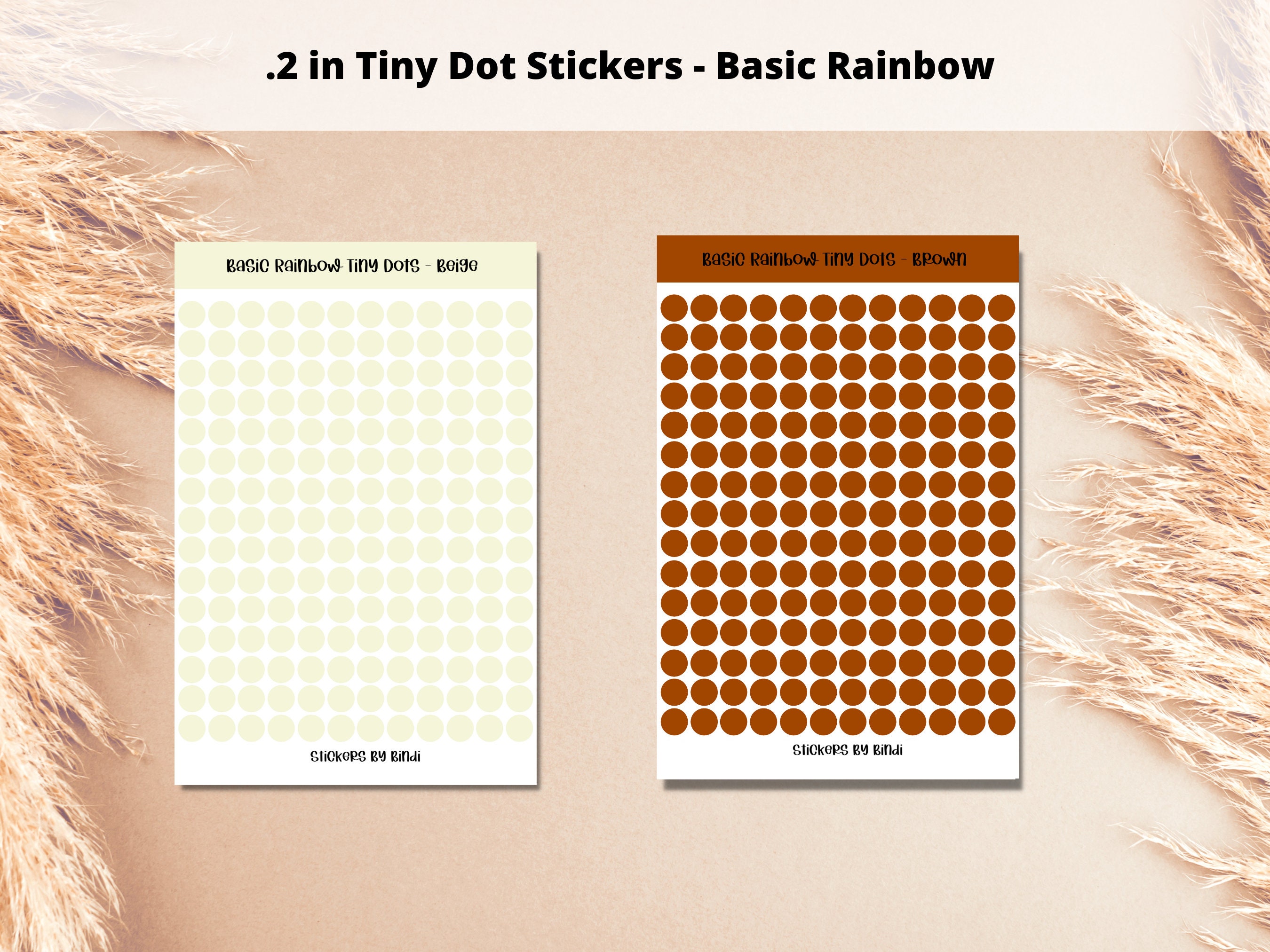 Basic Colors Tiny Dot Stickers - Full Sheet | Bullet Point Planner ...