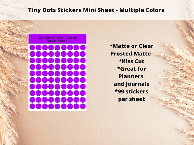 Basic Colors Tiny Dot Stickers - Mini Sheet | Bullet Point Planner ...