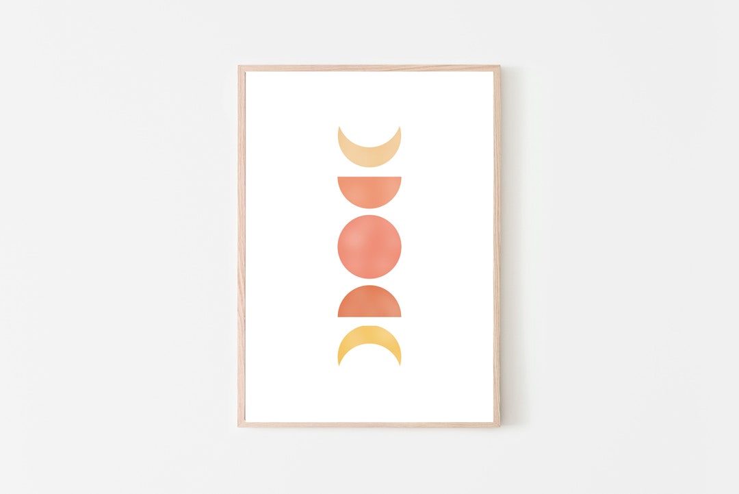 Boho Moon Phases Printable Art Terra Cotta Instant Download - Etsy UK