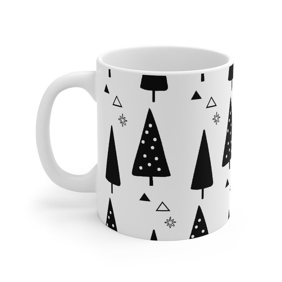 Black and white christmas mugs Clearance