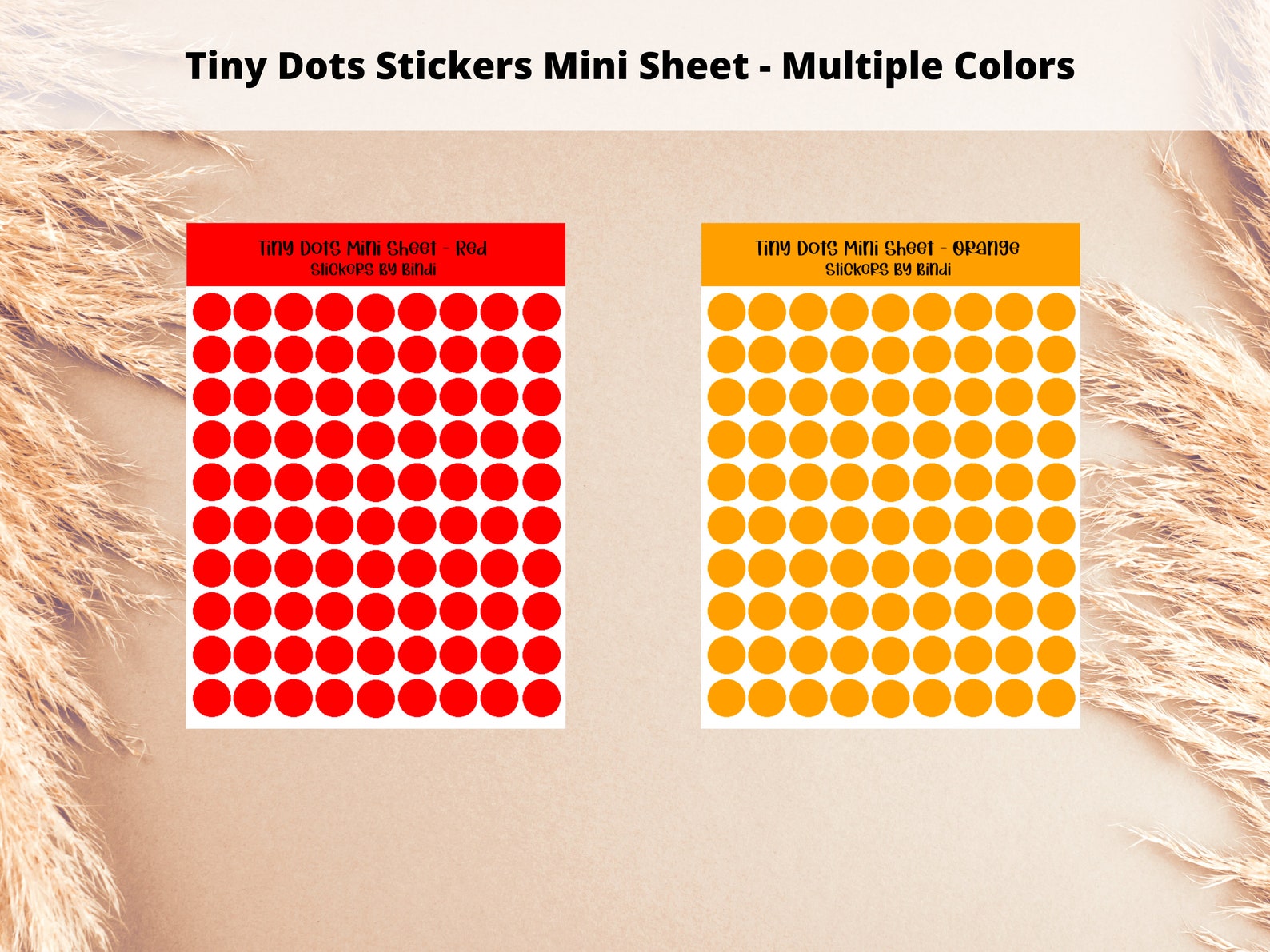 Basic Colors Tiny Dot Stickers - Mini Sheet | Bullet Point Planner ...