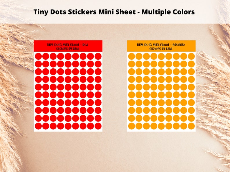 Basic Colors Tiny Dot Stickers - Mini Sheet | Bullet Point Planner ...