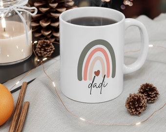 Boho Rainbow Mug for Dadi | Indian Grandma Mug | 11 oz Coffee Mug | Gujarati Gifts | Desi Gifts | Gifts for Dadi | Hindi Mugs