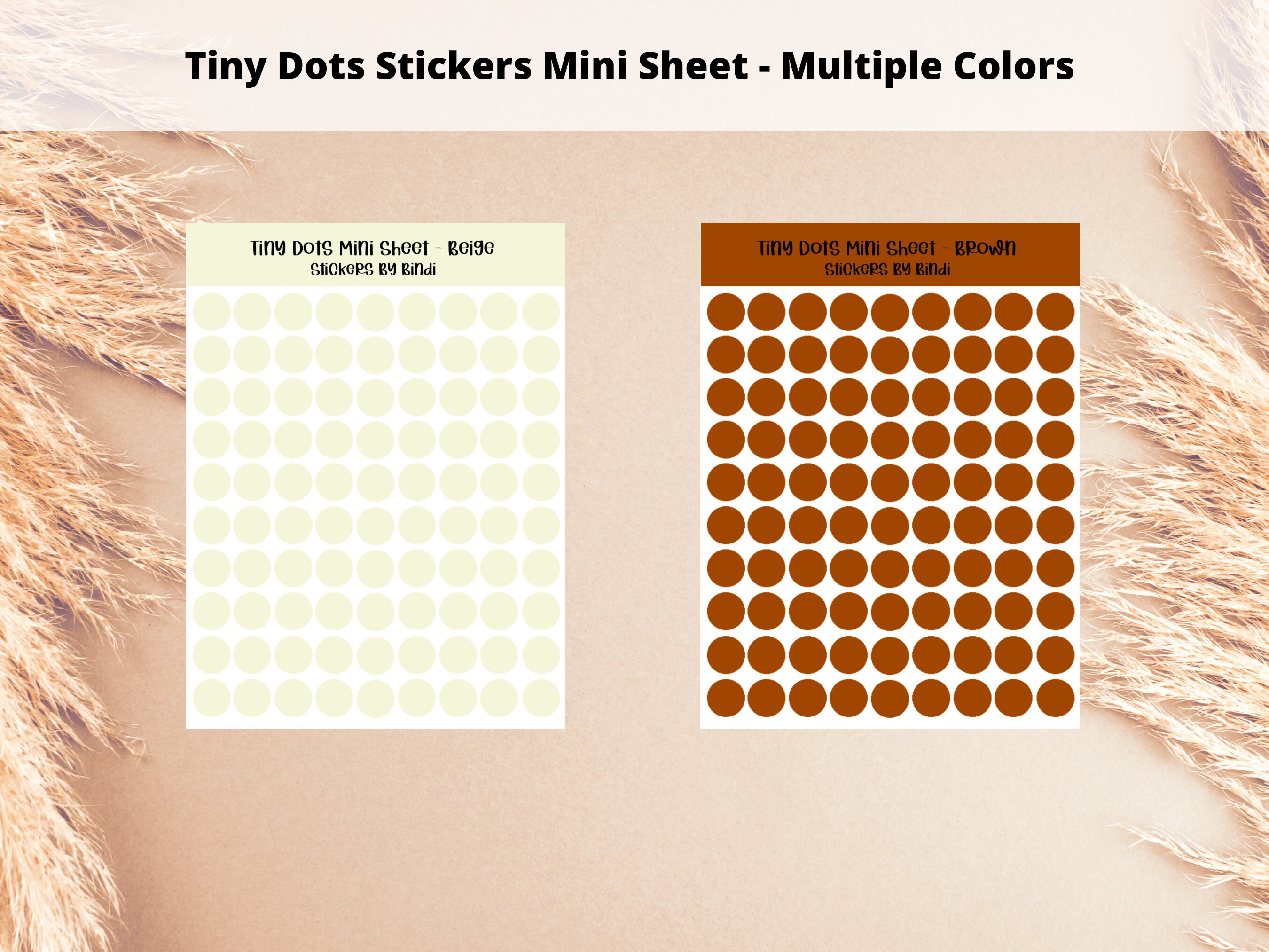 Basic Colors Tiny Dot Stickers - Mini Sheet | Bullet Point Planner ...