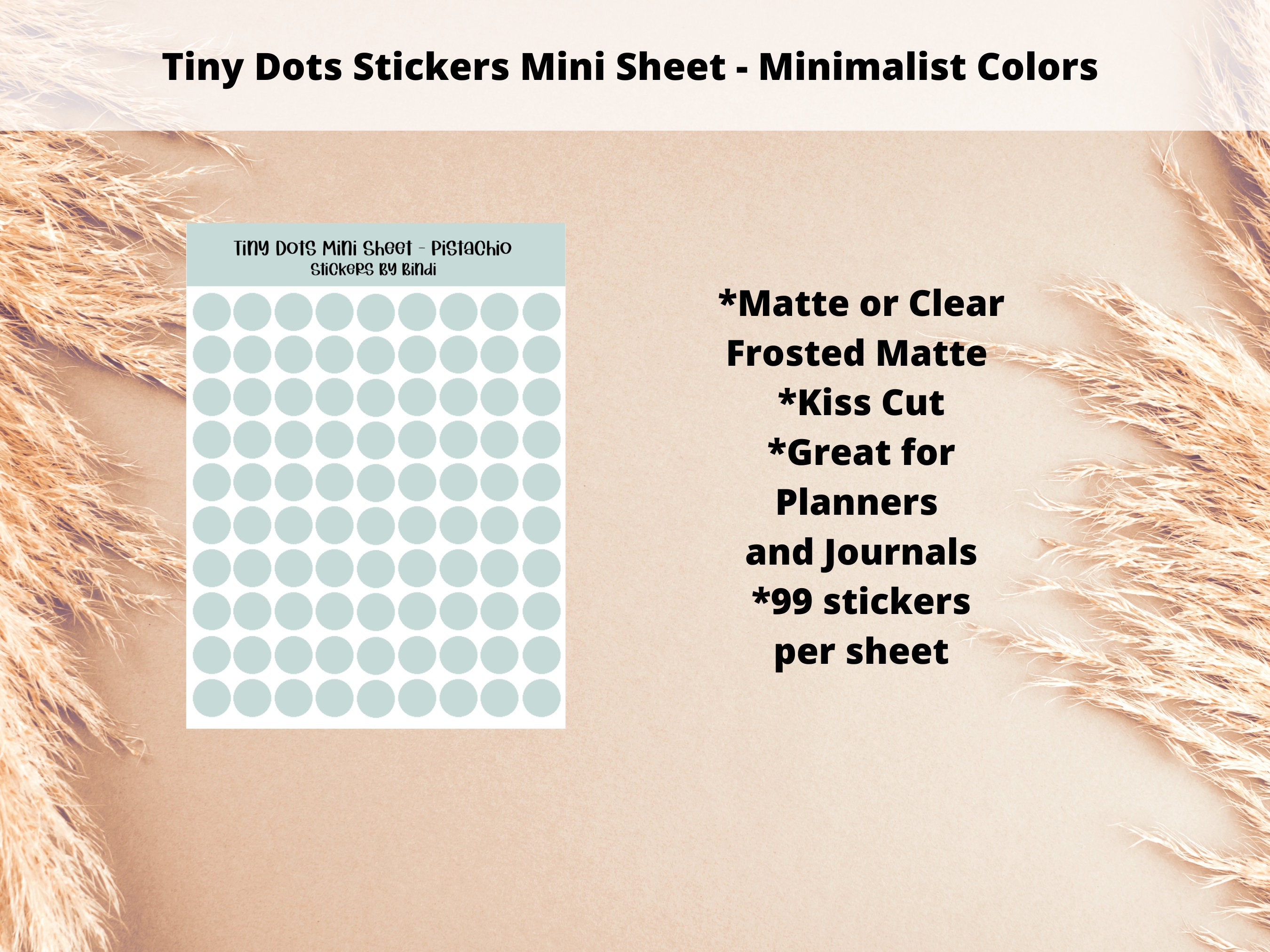 Minimalist Tiny Dot Stickers - Mini Sheet | Bullet Point Planner ...