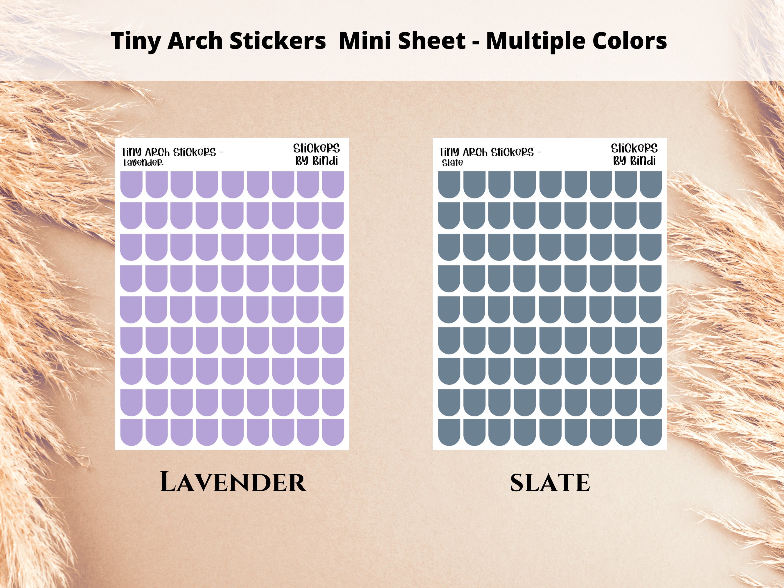Tiny Arch Stickers - Mini Sheet | .25 Inch Arch Planner Stickers ...