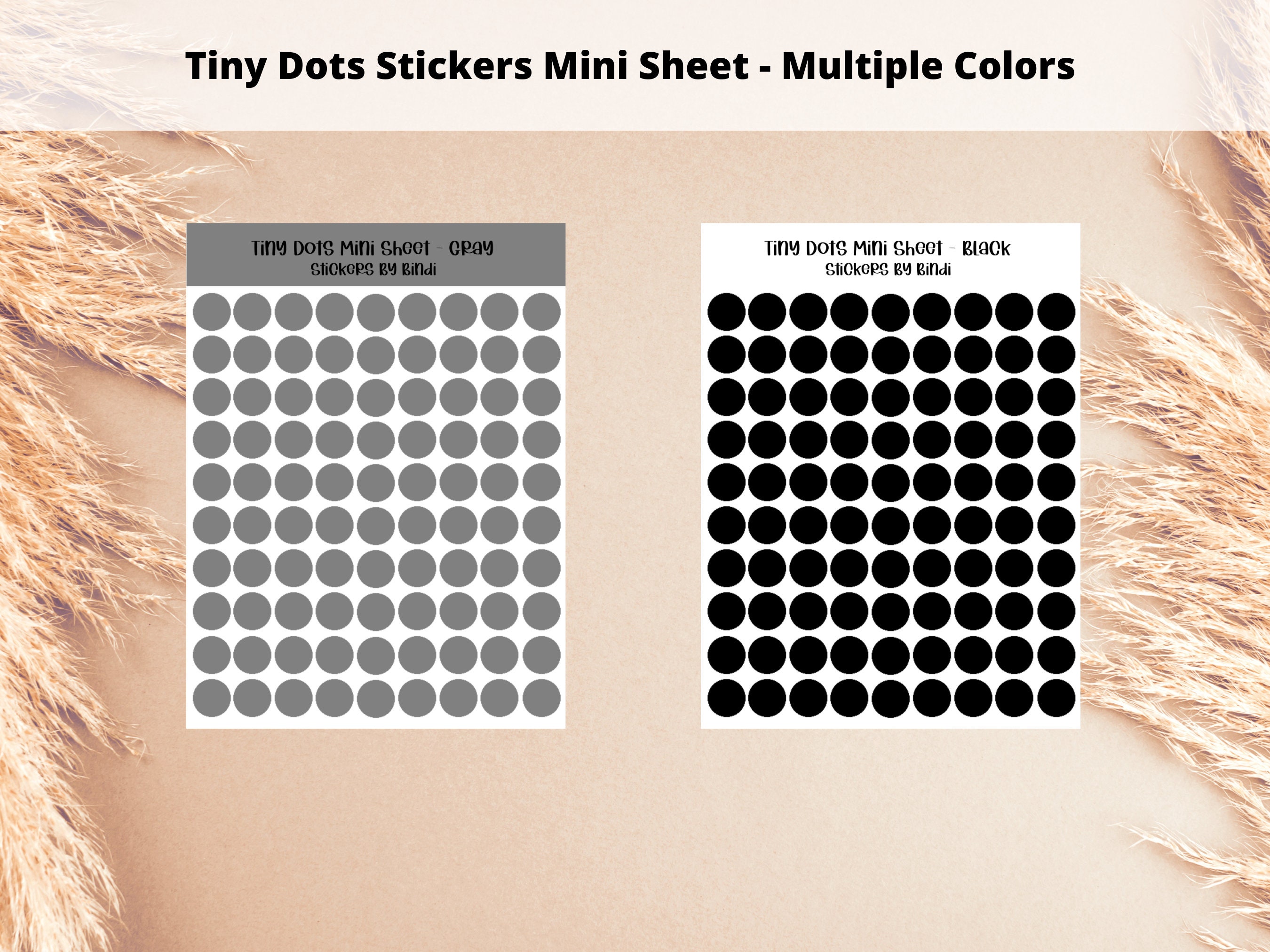 Basic Colors Tiny Dot Stickers - Mini Sheet | Bullet Point Planner ...