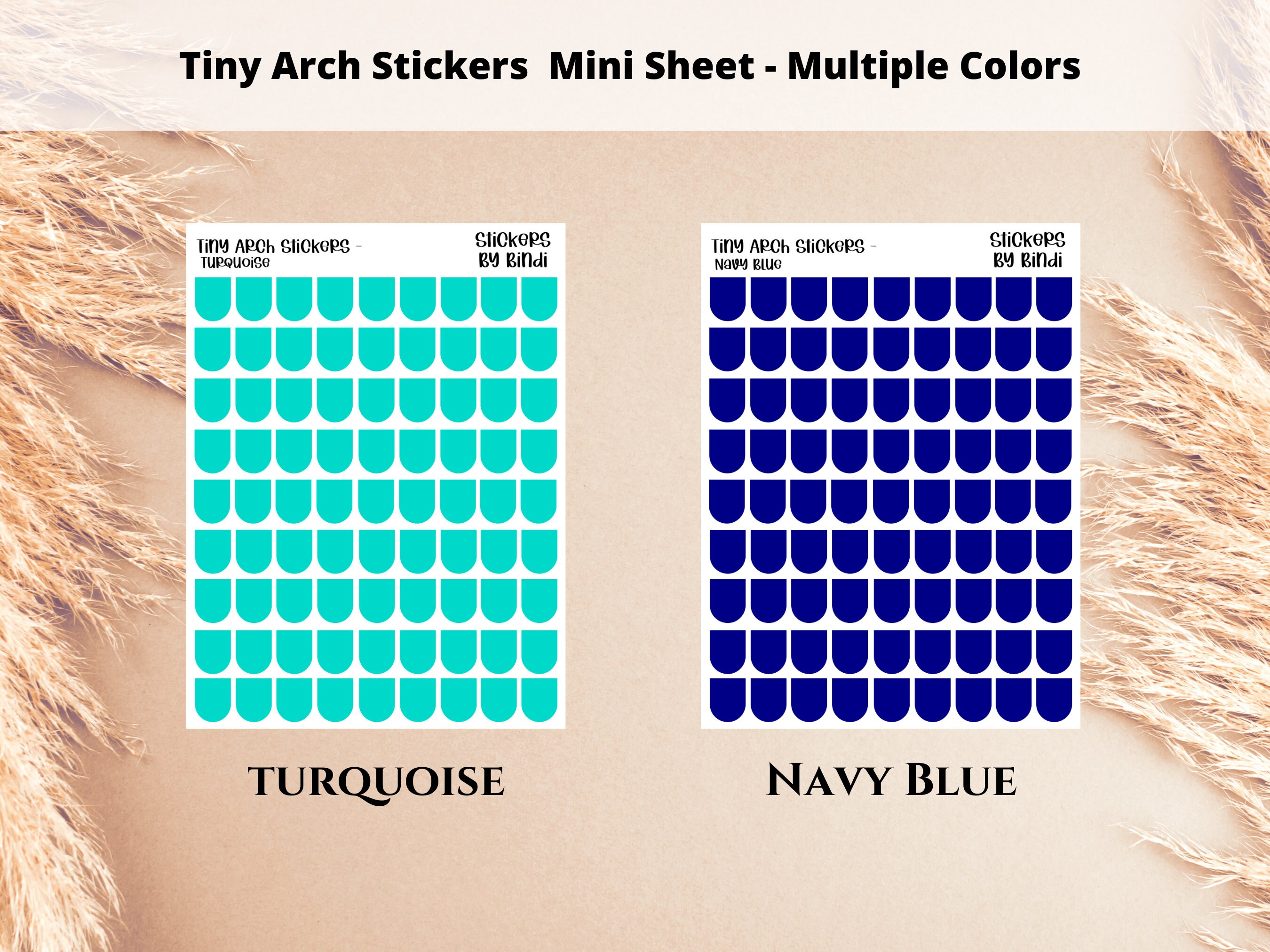 Tiny Arch Stickers - Mini Sheet | .25 Inch Arch Planner Stickers ...