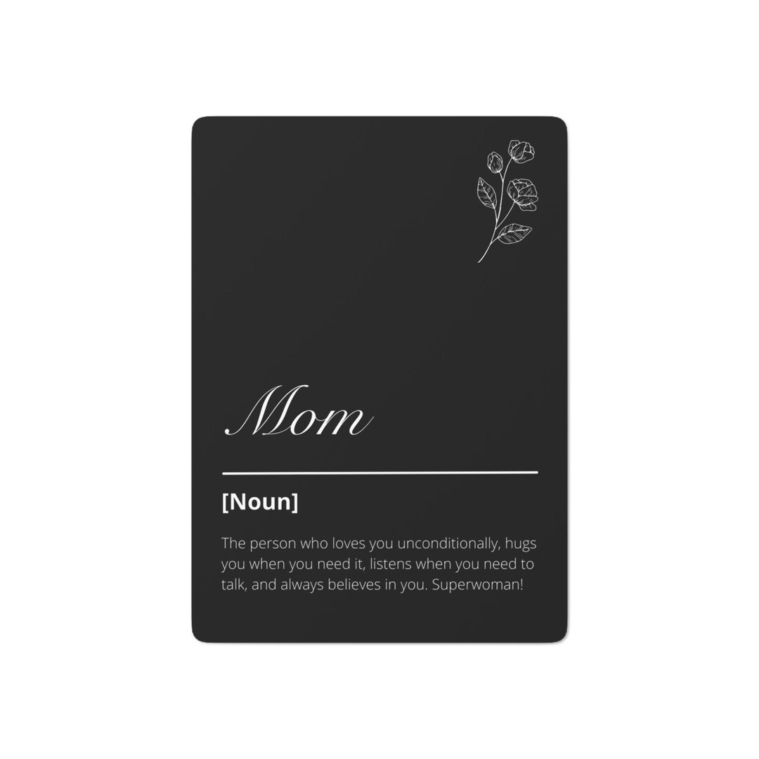 Mom Definition Playing Cards Dictionary Definition Gifts Etsy