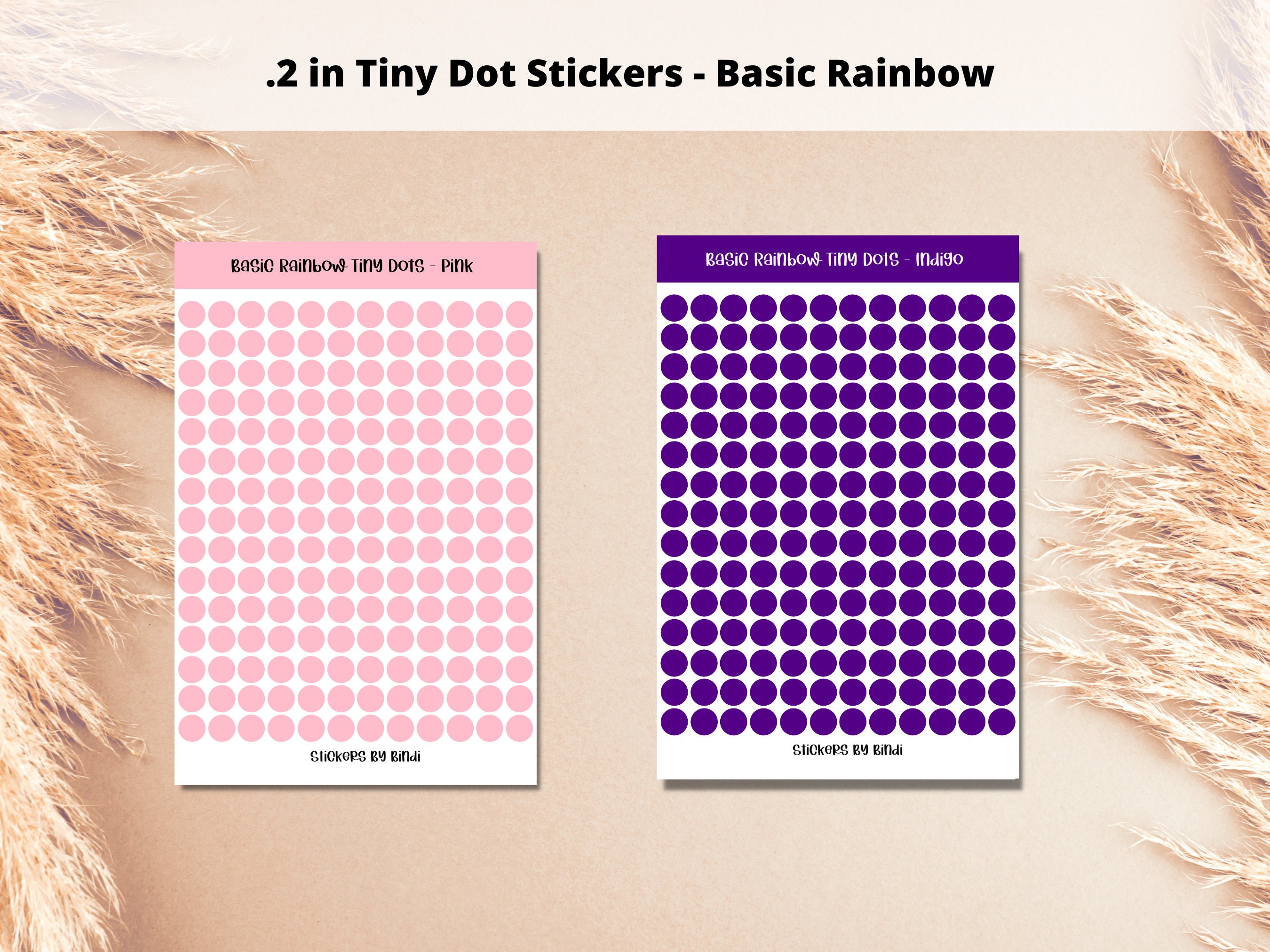 Basic Colors Tiny Dot Stickers - Full Sheet | Bullet Point Planner ...