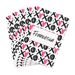 Xoxo Custom Playing Cards | Jeu de cartes de la Saint-Valentin personnalisé | Des cadeaux personnalisés pour son | Cadeau de papier anniversaire | Jeu de cartes de nom mignon