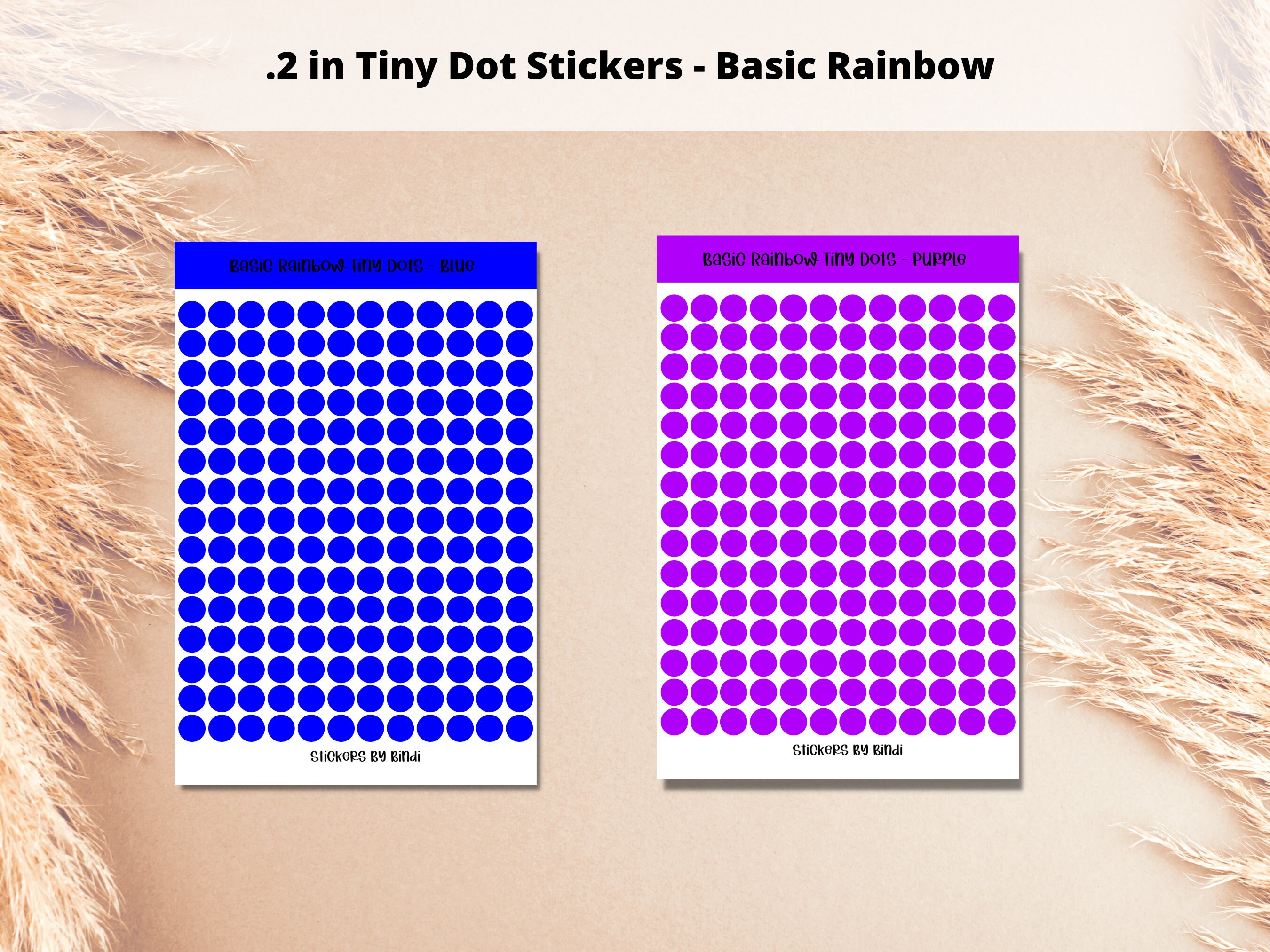 Basic Colors Tiny Dot Stickers - Full Sheet | Bullet Point Planner ...