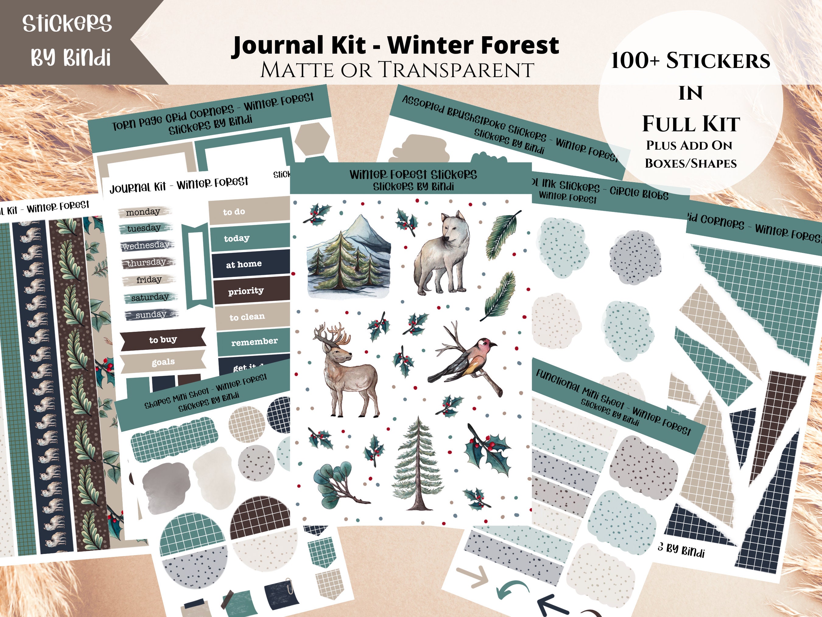 Vintage Inspired Forest Animals Planner Stickers, Tiny Animal Stickers,  Forest Animal Scrapbooking Stickers, Animal Ephemera. VT-138.