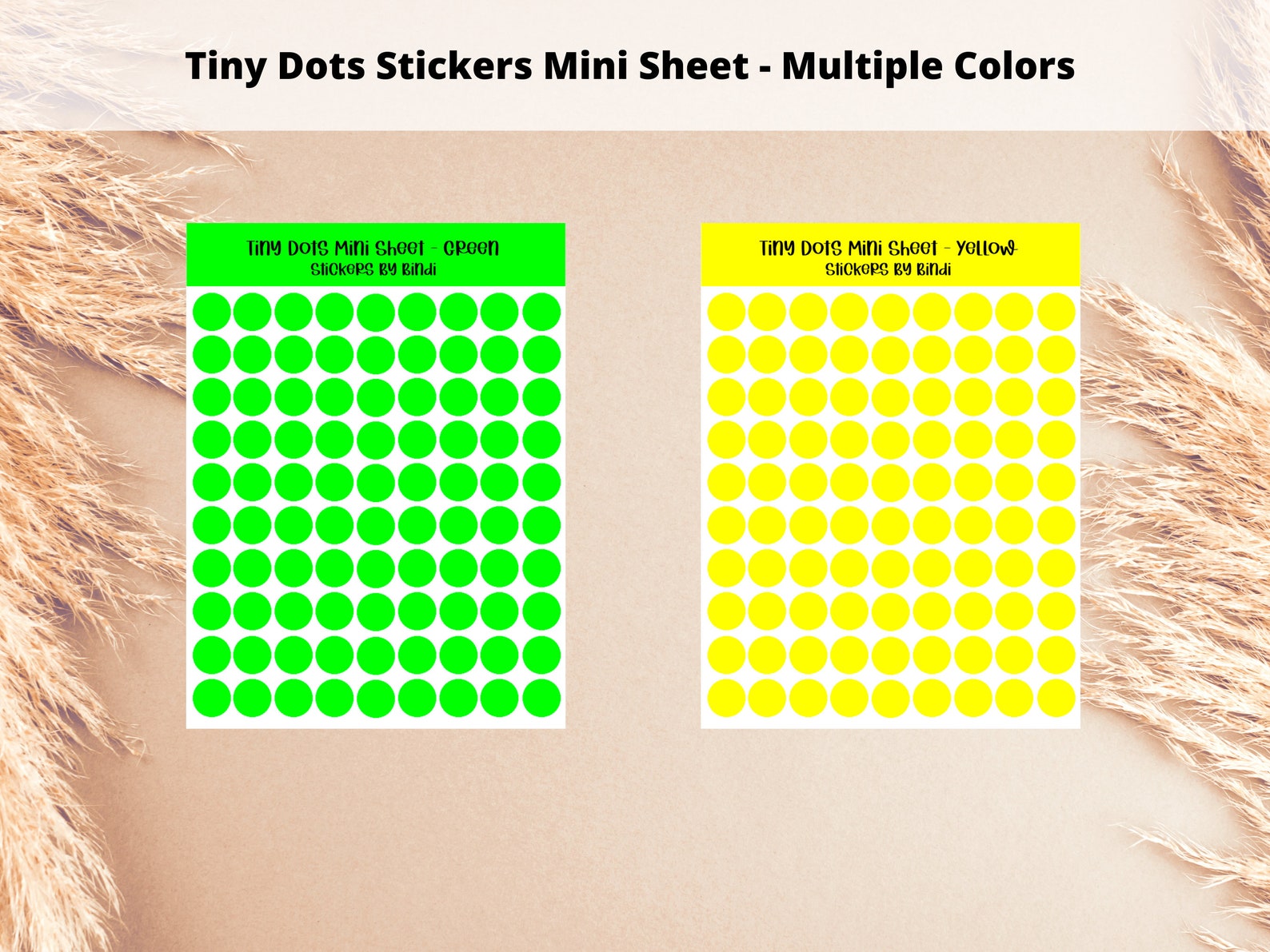 Basic Colors Tiny Dot Stickers - Mini Sheet | Bullet Point Planner ...