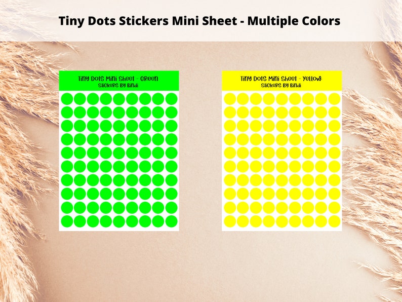 Basic Colors Tiny Dot Stickers - Mini Sheet | Bullet Point Planner ...