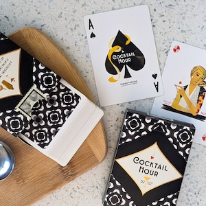 Cocktail Hour Playing Cards 52 card deck A stylish gift for game night wedding foodie host/hostess corporate image 1