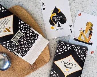 Cocktail Hour Playing Cards | 52 card deck | A stylish gift for game night • wedding • foodie • host/hostess • corporate