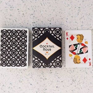 Cocktail Hour Playing Cards 52 card deck A stylish gift for game night wedding foodie host/hostess corporate image 8