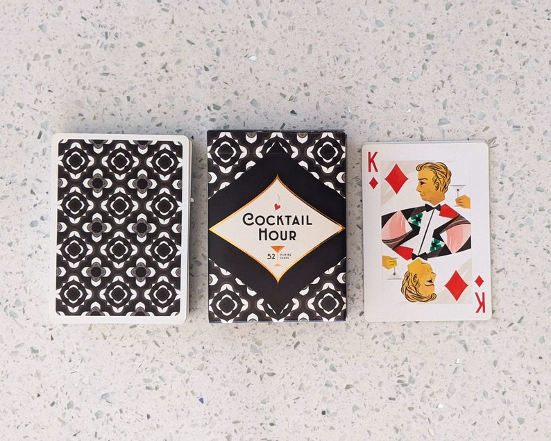 Cocktail Hour Playing Cards 52 card deck A stylish gift for game night wedding foodie host/hostess corporate image 8