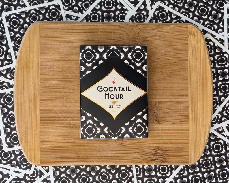 Cocktail Hour Playing Cards 52 card deck A stylish gift for game night wedding foodie host/hostess corporate image 3