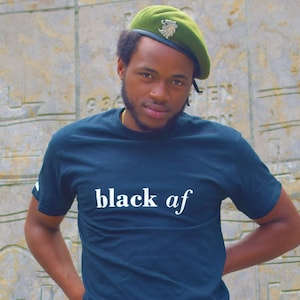 Camisa AF NEGRA. streetwear, negro propiedad, afropunk, africano, verano, a mano, camisa negra, hbcu, camisa gráfica, festival, afrocéntrico