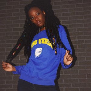 Cape Verde Cabo Verde University Sweater, black owned, afropunk, handmade, african, fashion, blue sweater, African islands, africa, hbcu. image 5