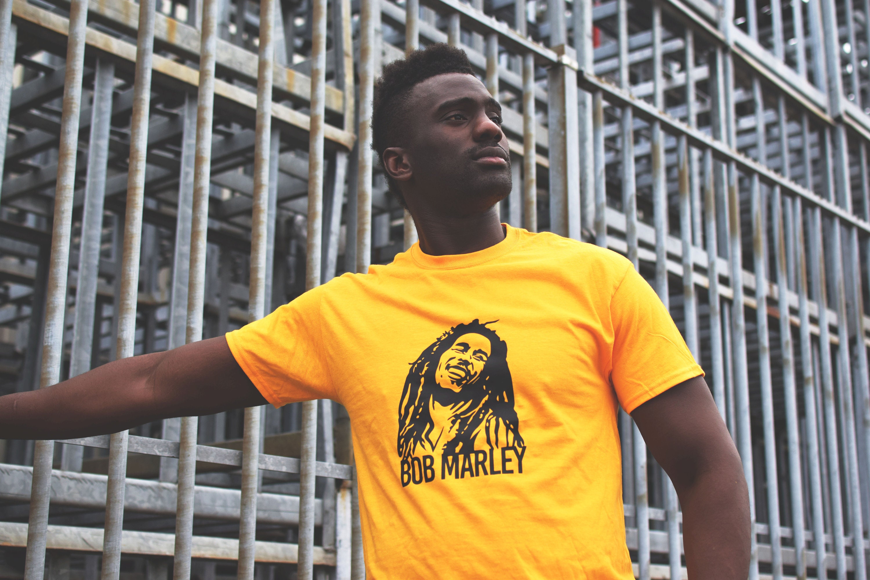 Bob Marley Shirt gold/yellow 