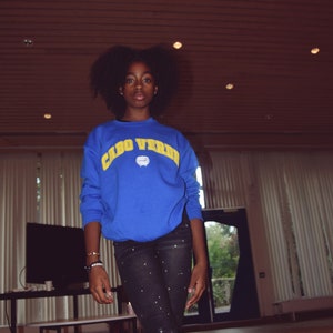 Cape Verde Cabo Verde University Sweater, black owned, afropunk, handmade, african, fashion, blue sweater, African islands, africa, hbcu. image 3